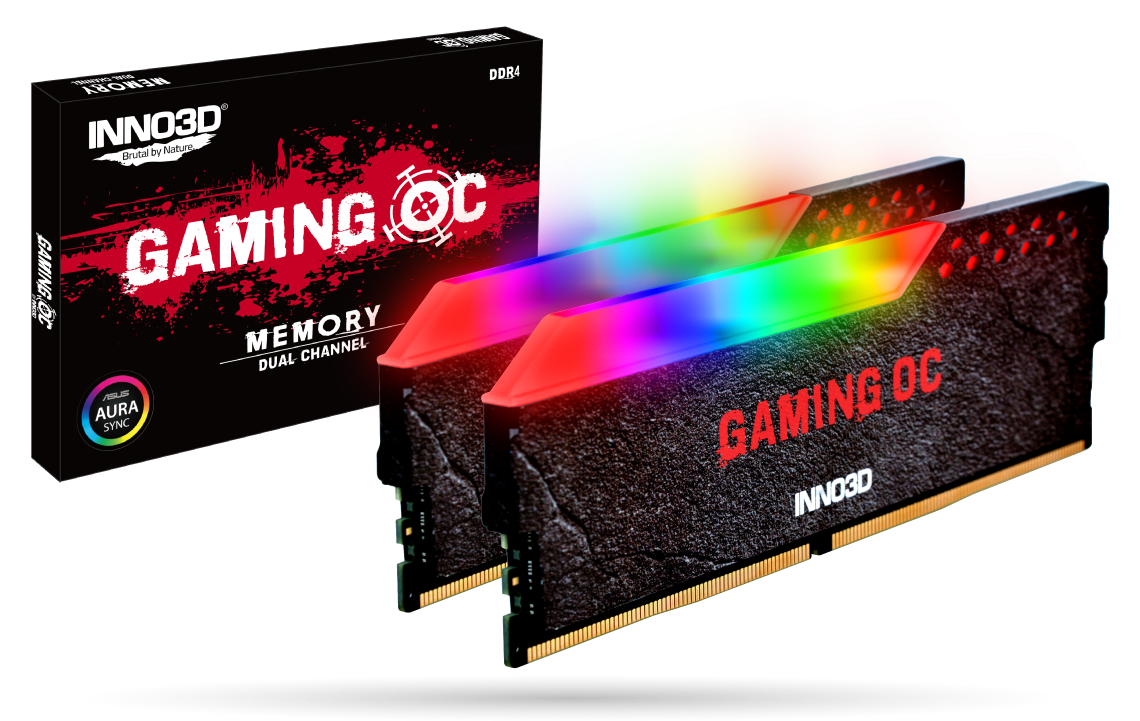 Immagine pubblicata in relazione al seguente contenuto: INNO3D lancia i moduli di memoria RAM DDR4 Gaming OC in versione AURA e non | Nome immagine: news29539_INNO3D-Gaming OC-DDR4-Memory_1.png